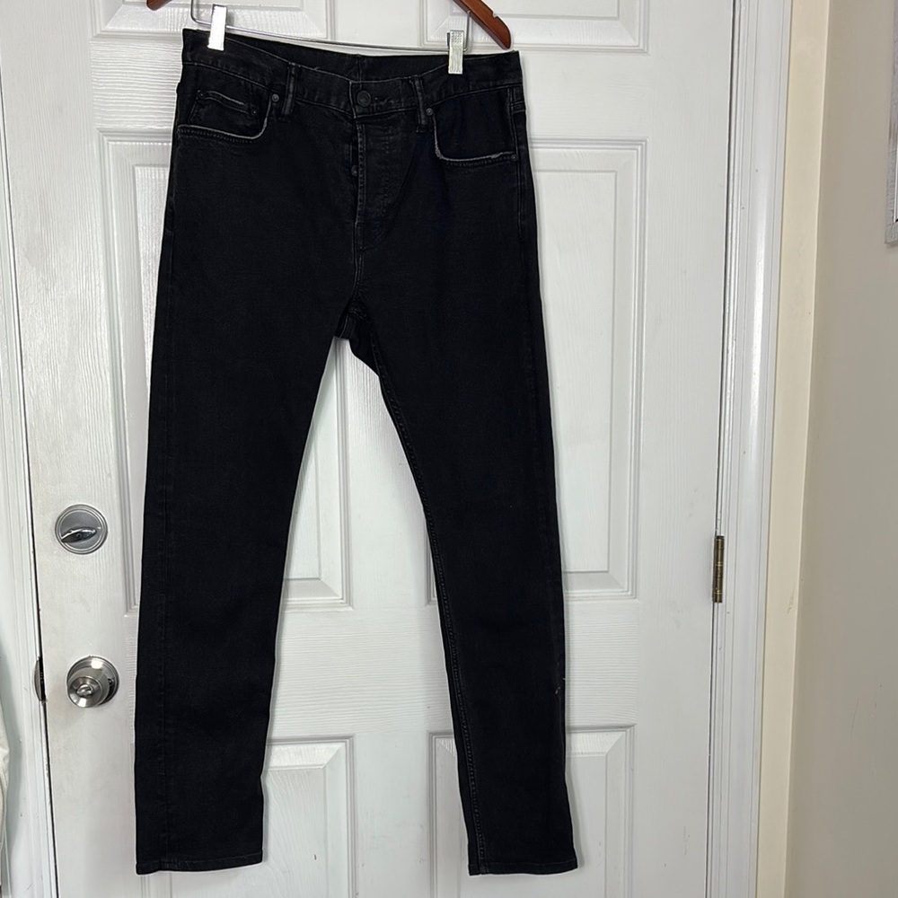 ALLSAINTS Cigarette black jeans size 34 X 30 button fly